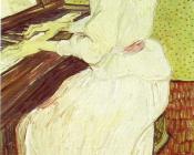 文森特 威廉 梵高 : 钢琴旁的马格丽特·加歇特